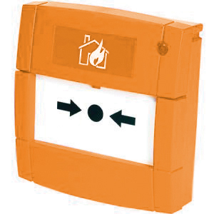 PULSANTE ARANCIO CON ISOLATORE IP24